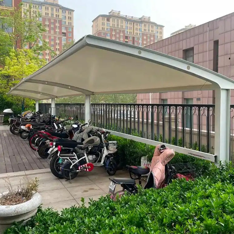 锡林郭勒盟膜结构电动车棚